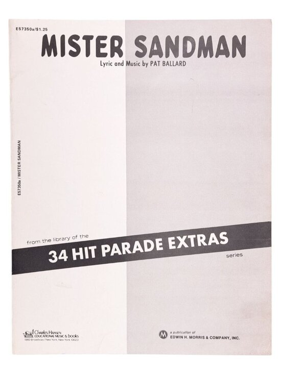 Edwin H. Morris & Company Other - Vintage Mister Sandman Sheet Music Pat Ballard 1954 Hit Parade Extras Chordettes